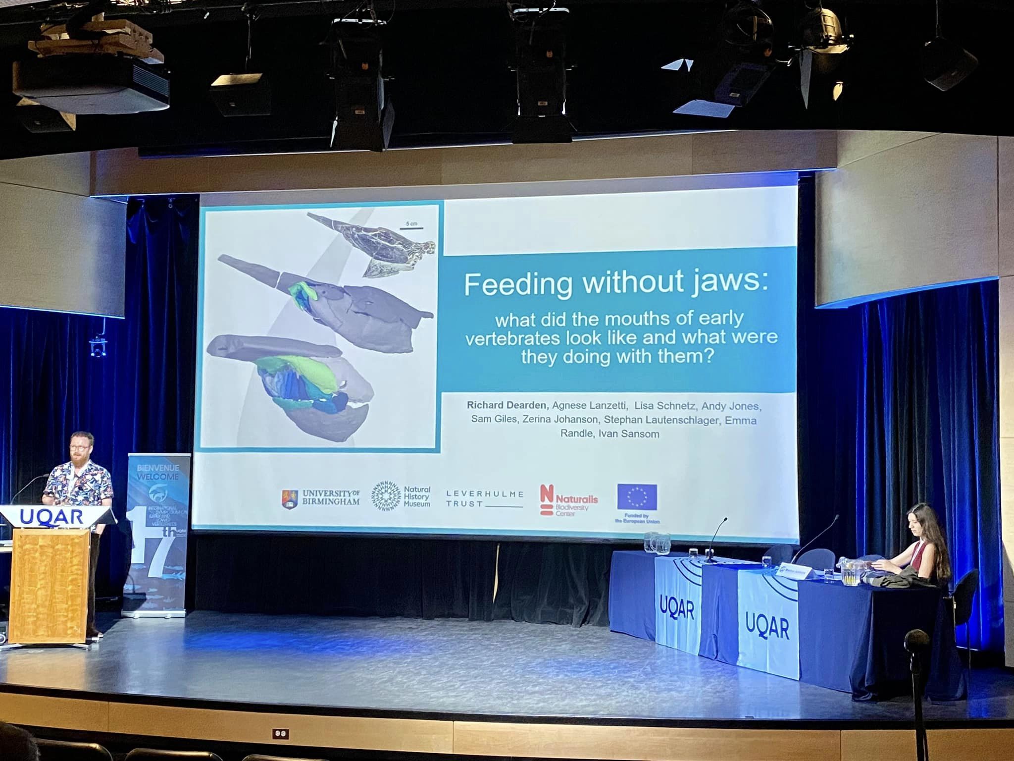 Giving a keynote on my work on Palaeozoic jawless fishes